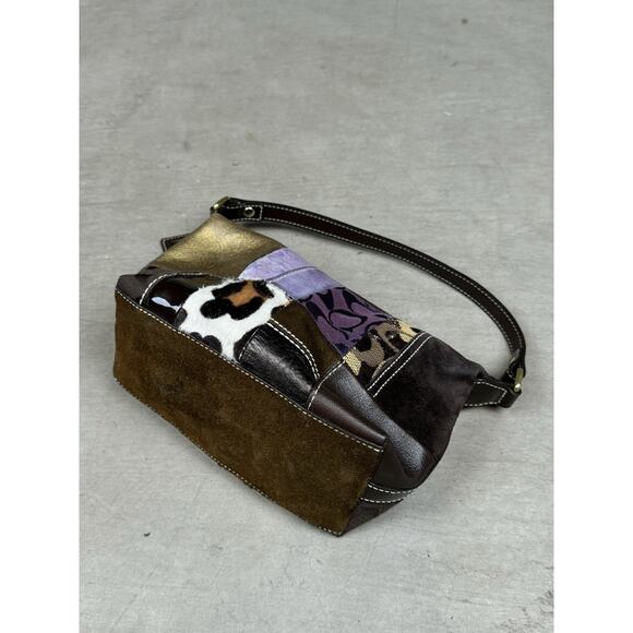 Coach RARE Vintage Y2K Animal Print Patchwork Mini Bag - Picture 6 of 13